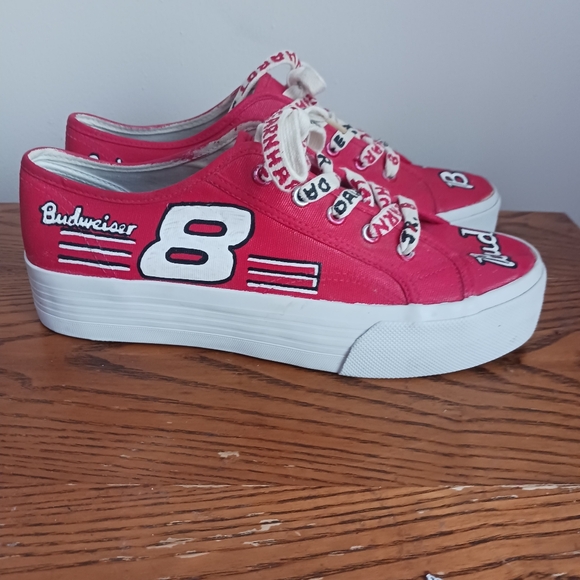 Budweiser Sneaker Dale Earnhart 8 Racing Red Sz 9 Red Lace...